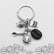 Coffee Lover’s Charm Keychain – Stylish Coffee-Themed Accessory Caffeine Enthusiasts