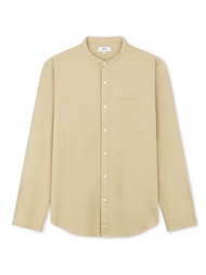 AIIZ (เอ ทู แซด) - เสื้อเชิ้ตผู้ชายแขนยาวคอจีนผ้าไลท์เวททวิลสีพื้น Men's Mandarin Collar Long Sleeve Lightweight Twill Shirts