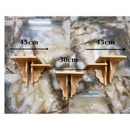 Altar of God with simple wall-mounted wooden shelf, 3D design