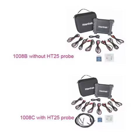 Hantek 1008C Automotive Oscilloscope 8 Channels USB DAQ Programmable Generator with Ignition Probe