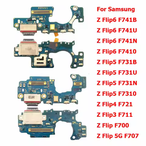 Charge Board For Samsung Galaxy Z Flip6 6 Flip5 5 Flip4 4 Flip3 3 Flip 5G Charging Port Plate Ribbon