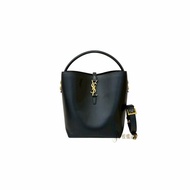 YSL包包黑色牛皮金釦le 37水桶包