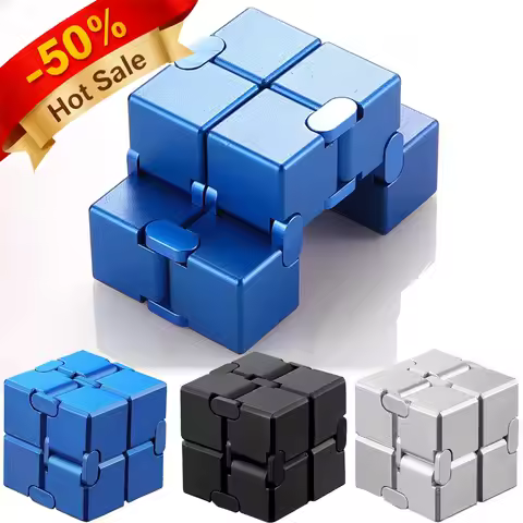 Fidget Cube 2026 Upgrade Fidget Finger Toys Metal Infinity Cube Prime for Stress and Anxiety Relief