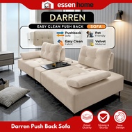 ⚡FREE SHIPPING+READY STOCK⚡Essenhome DARREN Push Back EASY CLEAN Sofa Push back Pocket Spring Sofa