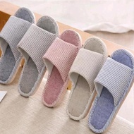 Soft hotel house slippers striped slippers