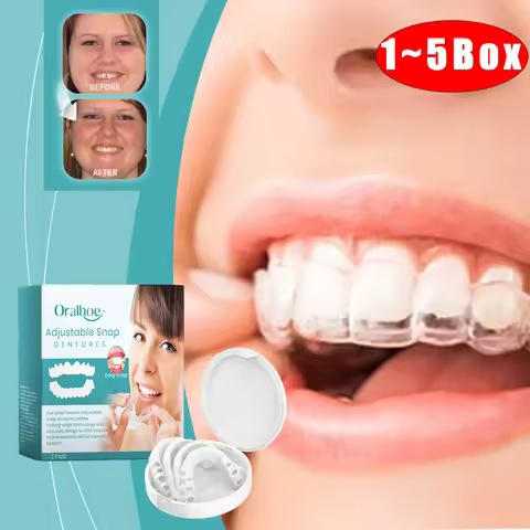 Perfect Fit Teeth Whitening Fake Tooth Cover Snap on Silicone Smile Veneers Teeth Flexibles Fake Tee