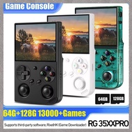[M G L O] RG35XX PRO 13000+ Games 3.5" IPS Video Game Console 64G+ 128G Storage Linux Support TV Out