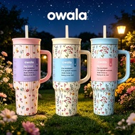 Owala-Style 40oz Insulated Tumbler with Handle & Straw