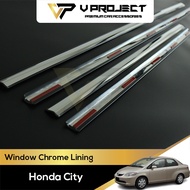 Honda City GD GE ZX 4th Gen Window Chrome Lining For City XZ (2003-2007) V Project Car Accessories