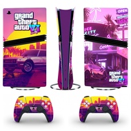 GTA 6 PS5 Pro Digital Skin Sticker Decal Cover for Console and 2 Controllers New PS5 Pro Digtal Skin