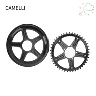 CAMELLI Electric Bike Chain Sprocket, OD 180mm 44T Electric Bike Chainring, Steel Black Electric Bik