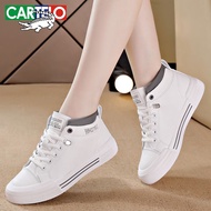 KY/🏅Cartelo Crocodile（CARTELO）Women's Leather White Shoes2023Autumn New Casual All-Matching Lightwei