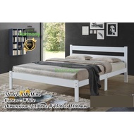 Harmony Mina Wooden Queen Bed Frame / Solid Wood Queen Bed / Katil Queen Kayu / Katil Queen Murah / Bedroom Furniture