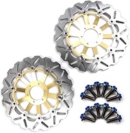 Arashi Front Brake Discs Rotors + Mounting Bolts Screws for Honda CB400 FOUR 1997-2000 / CB400 VTEC 