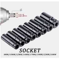 MATA Long Model Deep Impact Shock Wrench for CRV 8 10 12 14 17 19 22 24mm Impact Wrench Socket