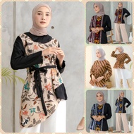 H0T SALE Batik Perempuan Modern Women's Batik Shirt Monalisa Genes M L XL Batik Original Pekalongan Batik Viral