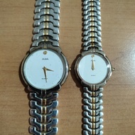 Jam Tangan Couple ALBA TIPIS Base Metal Bezel 100% Original