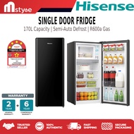 Hisense Single Door Refrigerator 60L / 110L / 170L / 205L Mini Fridge Reversible Door R600a 2 Years 