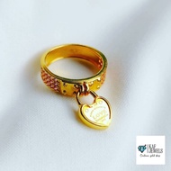 CINCIN EMAS TIFFANY LOCK GOLD RING 916