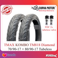 TAYAR TMAX 818 KOMBO 70/90-17+ 80/90-17 BUNGA MAXXIS DIAMOND MAXXIS DIAMOND T-MAX TMAX