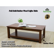 Harmony Meja Kopi Kayu Getah / Solid Rubber Wood Coffee Table / Meja Kopi Murah / Meja Kopi Kayu / Full Solid Wood Table