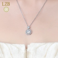 Luxury Engagement Necklace PT950 For Women Gold Color Platinum 2 Karat Moissanite Pendant