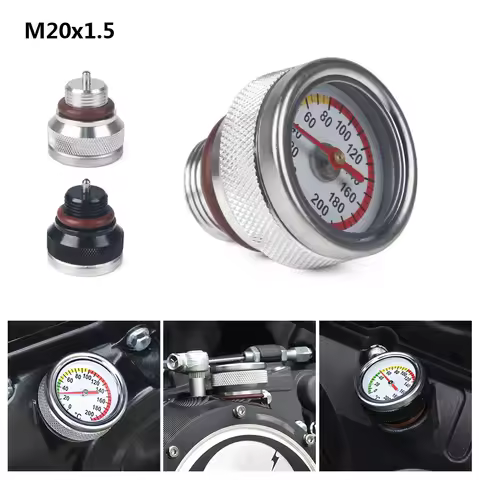 M20x1.5 Motorbike Oil Gauge Oil Temperature Gauge Engine Gauge parts For Haojue TR300 / Harley-david