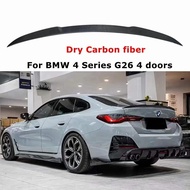 Dry Carbon fiber Rear Spoiler For BMW 4 Series G26 4 doors 2020-2022 car rear trunk wing