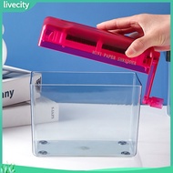 livecity|  Document Shredder Hand-operated Paper Shredder Portable Handheld Paper Shredder for Home Office Large Capacity Anti-slip A4 Size Cutting Tool Easy to Use and Store