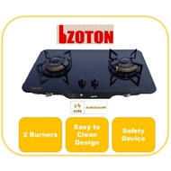 Izoton 2 Burners Built-in Glass Hob 8028