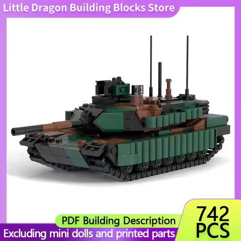 M1A2 SEP V2 Modern Military Tanks Model MOC Building Bricks War Equipment Modular Technology Holiday