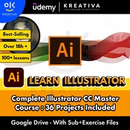 Video Course-Complete Illustrator CC Master Course 36 Projects Included | Learn Illustrator Course