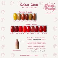 [🍓Berry Pretty Nails🍓] Premium Handmade Press On Nails | Solid Colour Collection 2 | Fast delivery |