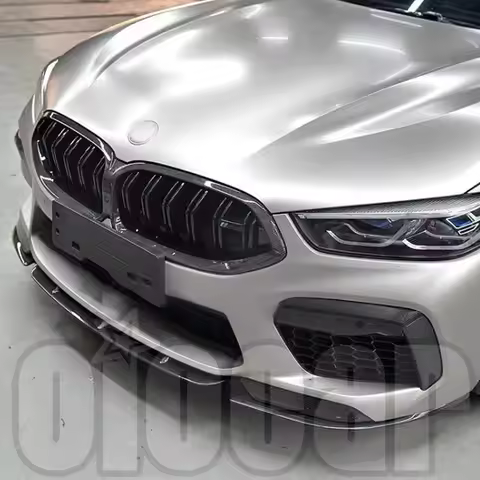 ST Style Carbon Fiber Front Bumper Lip Spolier Splitters for BMW F91 F92 F93 M8