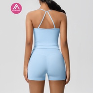 Yoga Sports Set Sling Sports Bra And High Waist Sports Shorts