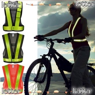 LETTER Safety Vest, Lattice Reflective Straps Mesh Fabric Reflective Vest, Security Black Orange V S