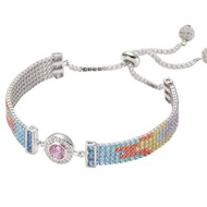 純銀八心八箭鋯石五併手鍊 - 倒翻色彩