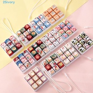 IVORY 9-Key Keyboard Pendant, 9-Key Cartoon Animals Keycap Fidget Keychain, Keyboard Button Clicker 