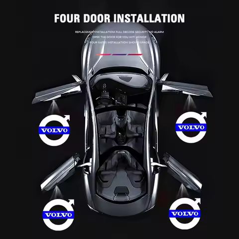 2Pcs Led Car Door HD Light Laser Projector Welcome Lamps For Volvo XC90 V90 V60 XC60 V40 S80 S60 S90