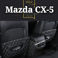 Mazda CX5 CX-5 Leather Rear Seat Protection Boot Cargo Car Floor Mats Trunk Mat Pad Red Car Black Skyactiv LoGo 2017-19