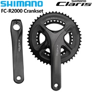 SHIMANO | SHIMANO CLARIS FC R2000 Crankset 2x8 Speed FC-R2000 170mm 165mm 50-34T Crankset 8S For Roa