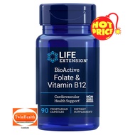 Life Extension BioActive Folate &amp; Vitamin B12 / 90 vegetarian capsules