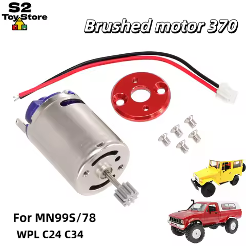 Brushed 370 High Speed Motor With Motor Mount For MN99S MN78 WPL C24 C34 RC Crawler Car Upgrade Part