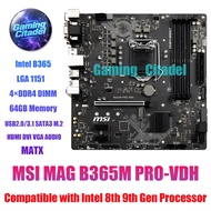 Used MSI B365M PRO-VDH DDR4 MATX LGA 1151 Intel B360 Compatible with Intel 8th 9th Processors Mother