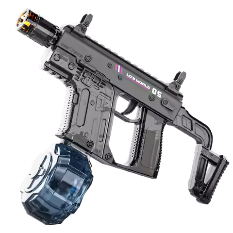 Electric Continuous Water Gun with Light Flame Effect Long Range Water Gun The Water-Sprinkling Fest