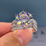 Sansheng III Moissanite Ring Diamond Ring Moissanite Colorfast Ring Flashing Diamond Flashing Zircon