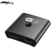 ZHANGHONG HDMI Splitter, 4K@120HZ Bidirectional HDMI Switch, Professional High-definition Two-In One