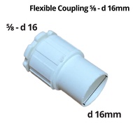 Flexible Coupling PVC dn16 dn20 coupling thread White Fitting Pipe Conduit c5/8 White