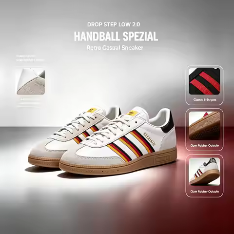 Adidas HANDBALL SPEZIAL IH6571 Originals German Army Trainers Unisex Cloud White
