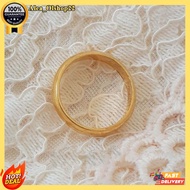 JelitaFash- 7 gram Light Gold Plain Ring, 17.7% content, there is a shop letter